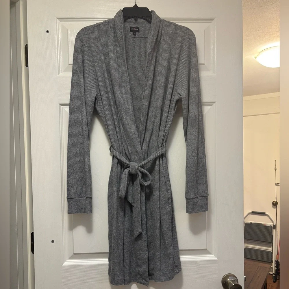 COSABELLA Gray Long Sleeved Robe with Tie Waist - Picture 2 of 8